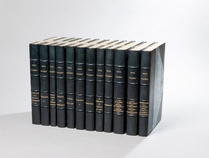 null VALERY. Paul. Œuvres. Paris. NRF. 1934. 12 volumes in-8, demi-chagrin noir à...