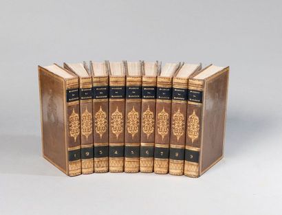 null RABELAIS. Œuvres… Paris. Dalibon. 1823. 9 volumes in-8, plein veau brun glacé,...
