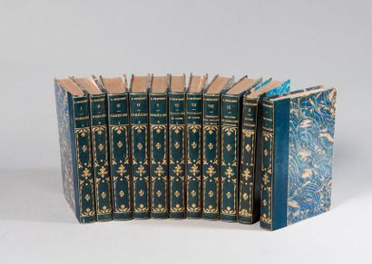 null MUSSET. Œuvres complètes. Paris. Charpentier. 1888. 11 volumes in-8, demi-chagrin...