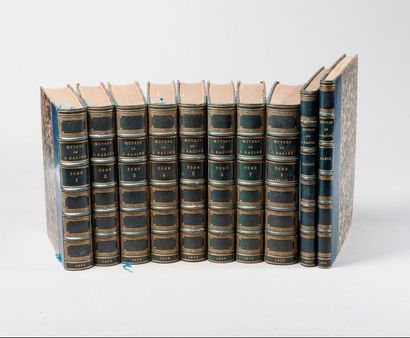 null RACINE. Œuvres. Paris. Hachette. 1865. 10 volumes in-8, demi-maroquin bleu,...