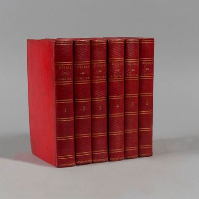 null RACINE. Jean. Œuvres complètes. Paris, Lefèvre, 1822. 6 volumes in-8 demi-maroquin...