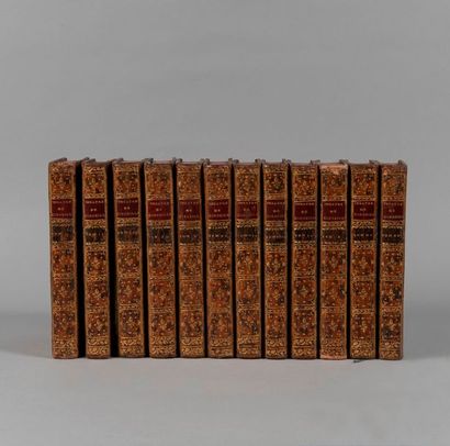 null CORNEILLE. Théatre… (Genève). 1764. 12 volumes in-8, plein veau, triple filets...