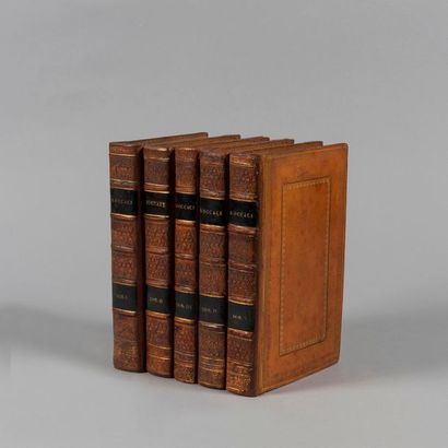 null BOCCACE. Le Décameron. Londres. (Paris). 1757. 5 volumes in-8, plein veau glacé,...