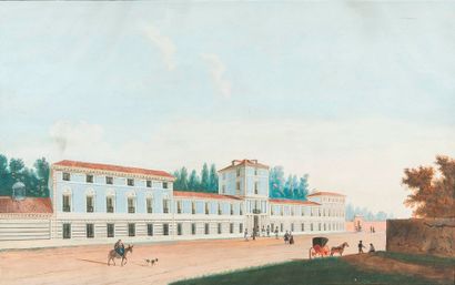 null Ecole italienne vers 1820

Palais, probablement Prusse ou Russie

Gouache

35...