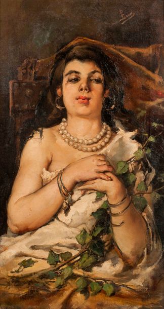 null Ecole vers 1880

Portrait d'une élégante au collier de perle

Toile, signée...