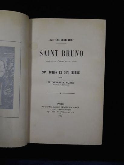 null Abbé M.-M. GORSE, docteur en théologie. Saint Bruno, fondateur de l'ordre des...