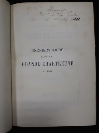 null Derniers jours passés à la Grande Chartreuse en 1903, journal de l'un des religieux...