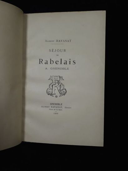 null Albert RAVANAT. Séjour de Rabelais à Grenoble. Grenoble, Albert Ravanat, 1891.



Une...