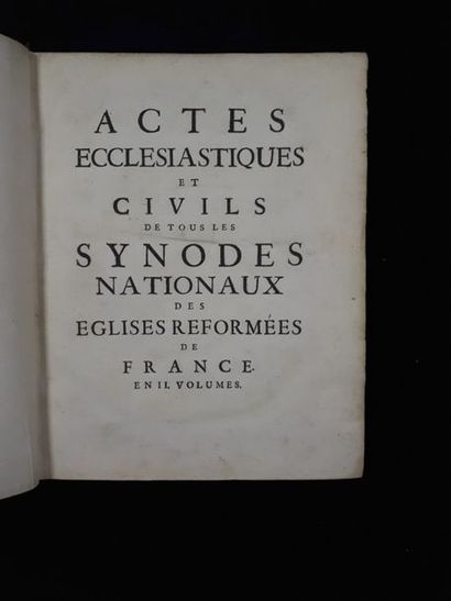 null Monsieur AYMON, théologien et jurisconsulte réformé. Tous les synodes nationaux...