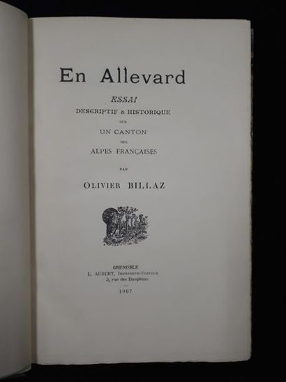 null [Allevard] Olivier BILLAZ. En Allevard. Essai descriptif & historique sur un...
