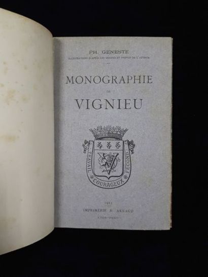 null [Vignieu] Ph. GENESTE. Monographie de Vignieu. Lyon, Paris, B. Arnaud, 1912.



Un...