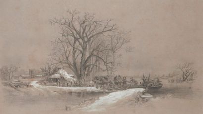 null Ecole FRANCAISE du XIXème siècle

Paysage de neige

Crayon noir et rehauts de...