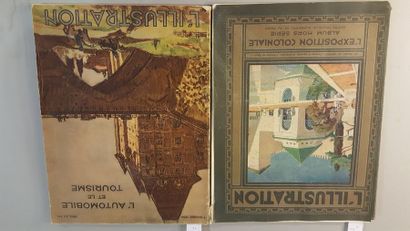 null Lot de 2 revues "L'Illustration". L'Automobile et le Tourisme, 4 Octobre 1930,...