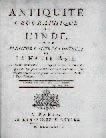 ANVILLE (Jean-Baptiste Bourguignon d') Antiquité géographique de l'Inde, et de plusieurs...
