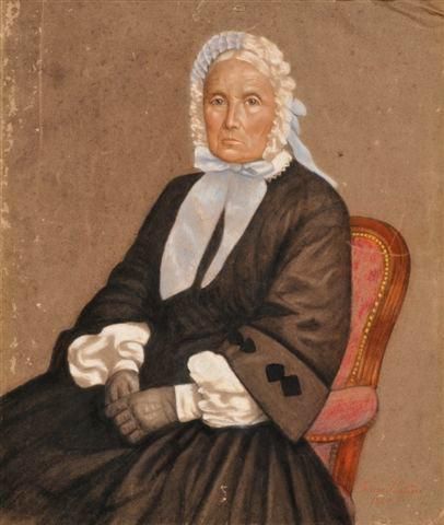 Ecole française du XIXème siècle Portrait de jeune femme Pastel. Signé Irma Vauthier...