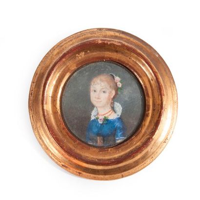null Ecole FRANCAISE de la fin du XIXe siècle

Portrait de femme à la robe bleue

Gouache...