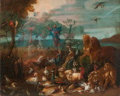 null Suiveur de Frans POURBUS

le vieux (1545 - 1589)

Noé et les animaux de l’arche

Toile

37...
