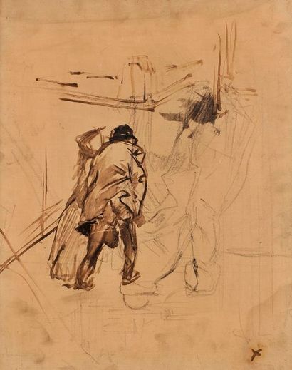 null JEAN-LOUIS FORAIN (1852-1931)

La promenade 

Crayon noir, aquarelle, lavis...