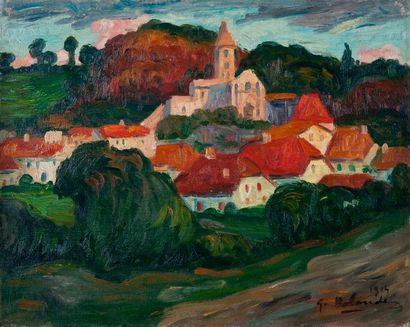 null GASTON BALANDE (1880-1971)

Village

Huile sur toile, signée et datée 1914 en...