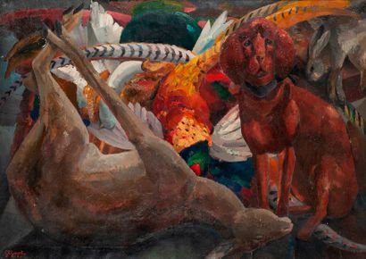 null GEORGES LUCIEN GUYOT (1885-1973)

Le tableau de chasse

Huile sur toile, signée...