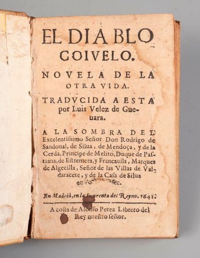 null GUEVARA. El diablo coivelo… Madrid. Impressia del Reyno. 1641. 1 volume petit...