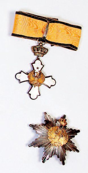 null GRÈCE Ordre du Phénix (1926). Ensemble de Grand Officier. Croix : vermeil, émail....