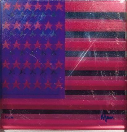 AGAM Yaacov né en 1928 « Spirit of America / Americana series » Plexiglas serigraphié,...