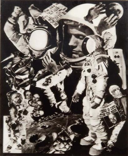 ERRO, né en 1933 Cosmonaute, vers 1970 Impression sur plexiglas 48,5 x 39 cm