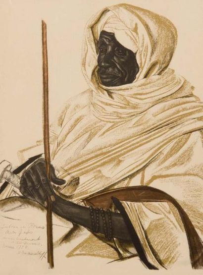 IACOVLEFF Alexander Evgenevich (1887-1938) Portrait du Sultan Birao, 1925 Estampe...