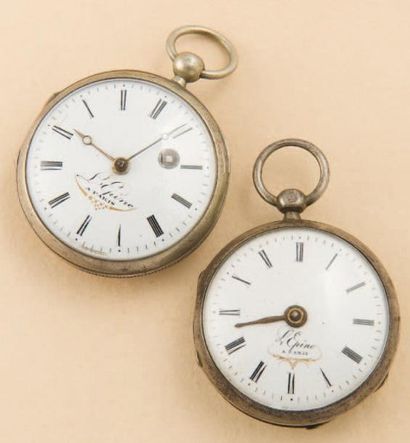 null LOT L'EPINE A PARIS (début XIX ème), vers 1830 Lot comprenant 2 montres: Montre...