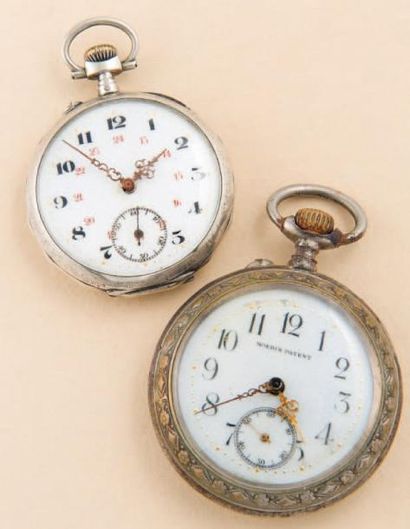 null LOT MOERI'S & MONTRE DE POCHE (fin XIX ème), vers 1880 Lot constitué de 2 montres:...