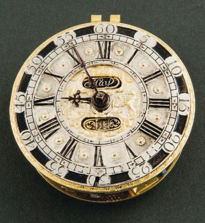 JOHN MAY London (Mouvement Oignon / Quantième), vers 1720 Mouvement de montre oignon...