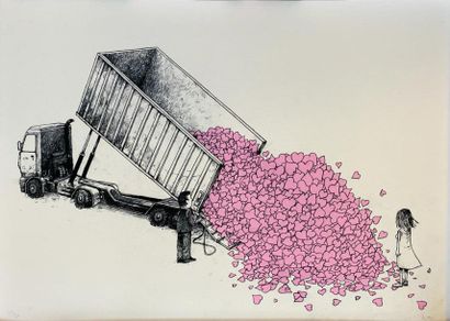 DRAN (Français, né en 1980) 3 tonnes
Box, titled in pencil with original spray paint...
