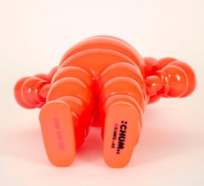 KAWS (Américain, né en 1974) Chum (Pink), 2002 

Figurine en vinyle

Empreinte sous...