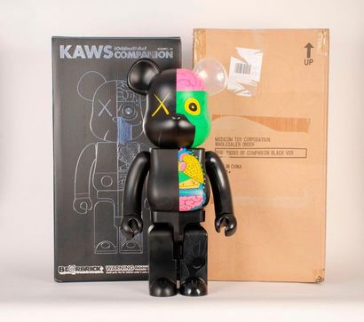 KAWS (Américain, né en 1974) Bearbrick Dissected Companion 1000% (Black), 2010 Figurine...