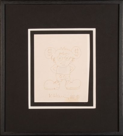 Keith HARING (1958-1990) Keith HARING (1958-1990)

Andy Mouse, 1988

Ink on paper,...