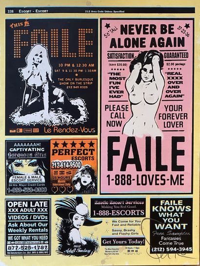 FAILE (AMÉRICAINS, ACT.1999) FAILE (AMÉRICAINS, ACT.1999)



Yellow Pages, 2007



Acrylique...