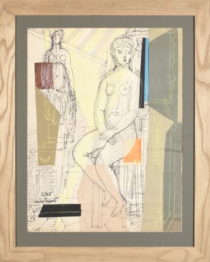 MAX PAPART (1911–1994) MAX PAPART (1911-1994) 
COMPOSITION 
Collage on paper, signed...
