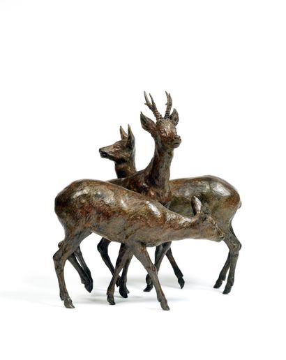 François BEAURIN-BARTHELEMY François BEAURIN-BARTHELEMY

Herd of deer

Bronze with...