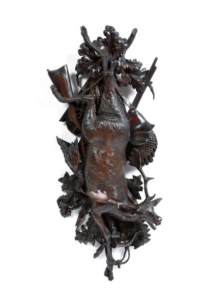 null Paire de nature morte au cerf

Bois sculpté,

73 × 28 cm chaque