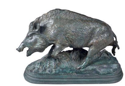 Isidore BONHEUR (1827-1901) Isidore Bonheur (1827-1901)

The running boar

Bronze...