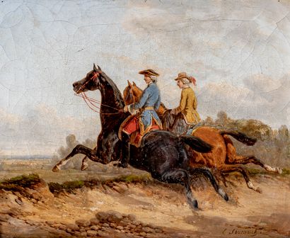 Edouard SWEBACH (1800-1870) Edouard SWEBACH (1800-1870)

Couple de cavaliers dans...