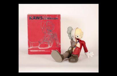 KAWS (Américain né en 1974) Painted cast vinyl figurine. Edition of 500 copies. Stamped...