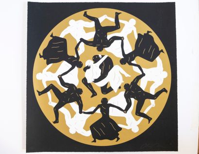 CLEON PETERSON (Américain, né en 1973) Coloured screenprint. Signed, dated and numbred...