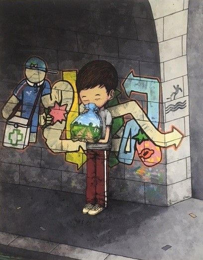 DRAN (Français, né en 1979) O2, 2020. Estampe en couleurs. Signée et numérotée. Edition...