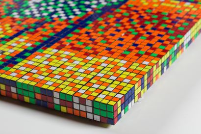 INVADER (Français, né en 1969) Rubik Scarface Palms, 2007

Rubik cubes sur Plexiglas

Signé,...