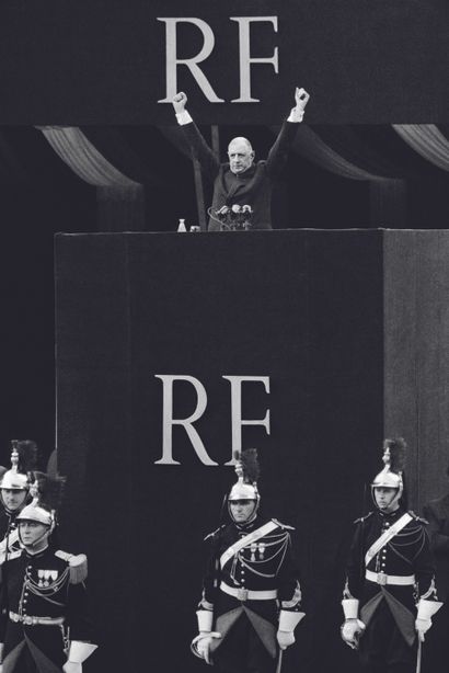 AFP AFP

French President General Charles de Gaulle addresses the

crowd on September...