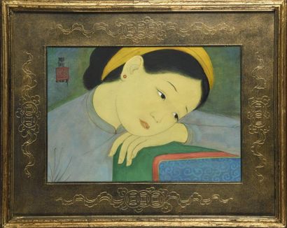 MAI THU 
MAI Thu (1906-1980)

Jeune fille dans ses pensées

Encre et couleurs sur... Gazette Drouot