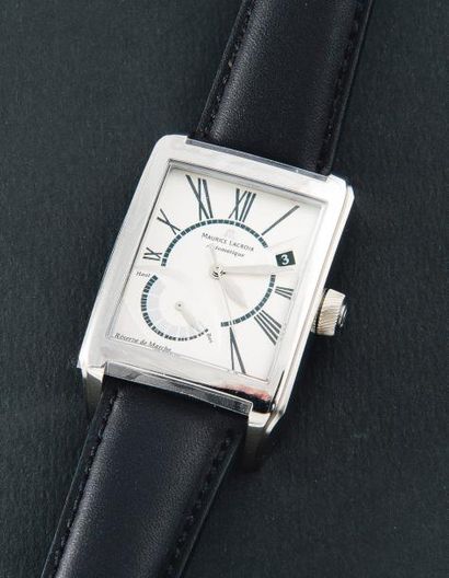 MAURICE LACROIX (PONTOS RECTANGLE / RÉSERVE DE MARCHE RÉF. PT6157), VERS 2009 Montre...