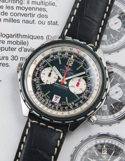 BREITLING (CHRONOGRAPHE NAVITIMER / RÉF. 1806), VERS 1969 Cette imposant chronographe...